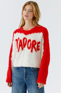 Off White and Red J'Adore Jumper
