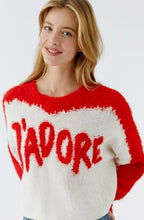 Off White and Red J'Adore Jumper