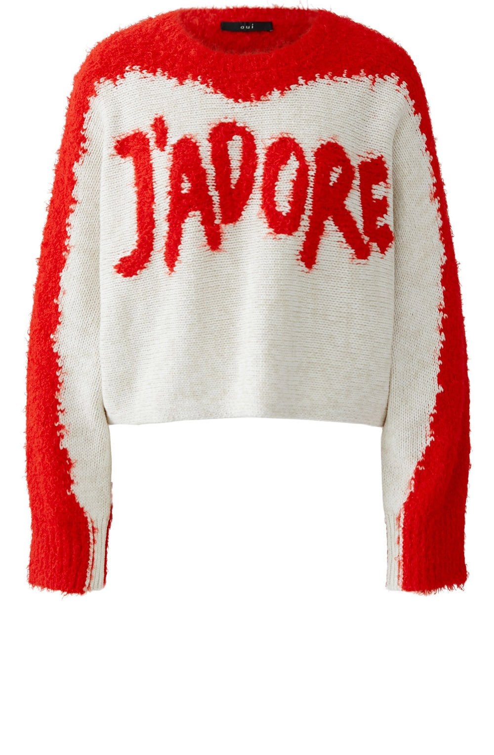 Off White and Red J'Adore Jumper