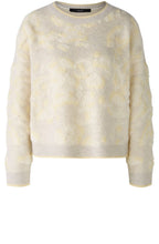 Off White and Yellow Terrycloth Look Jumper