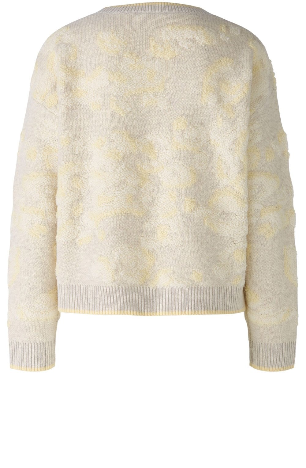 Off White and Yellow Terrycloth Look Jumper