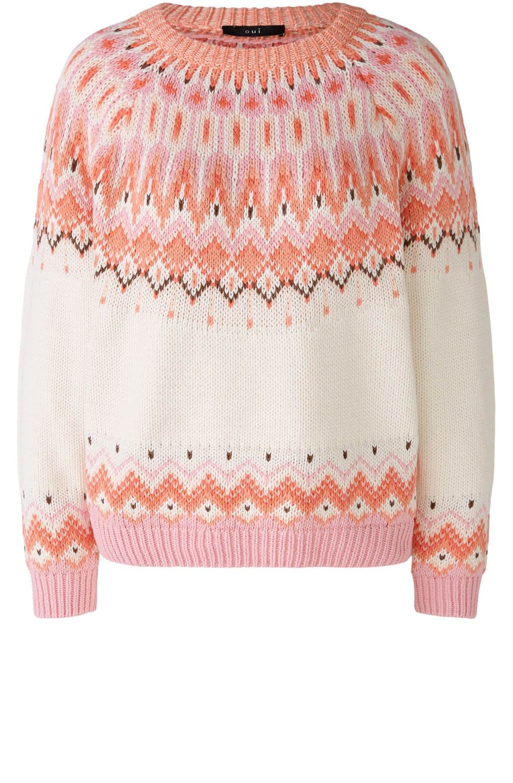 Off White Apricot Fair Isle Chunky Jumper