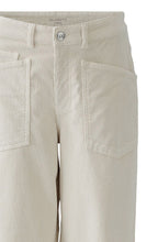 Off White Barrel Fit Cropped Cord Trousers