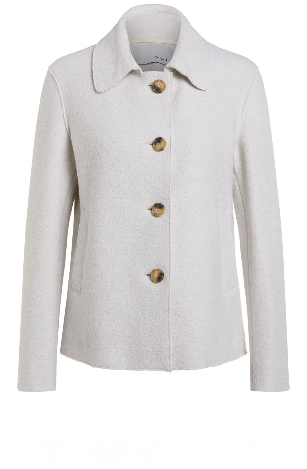 Off White Boiled Wool Jacket