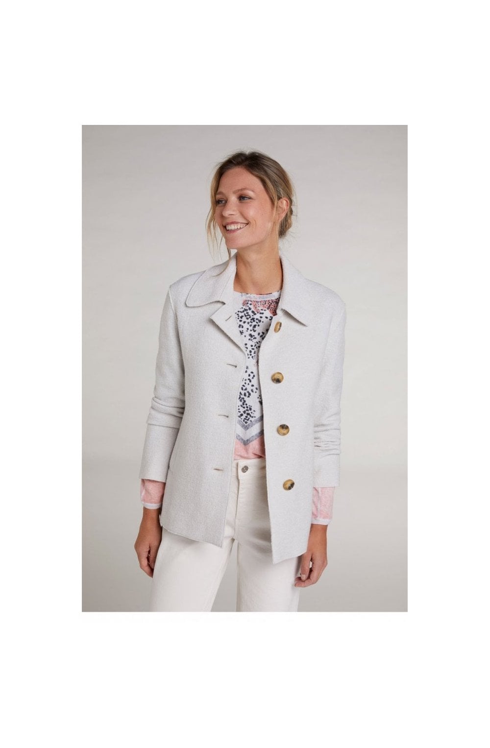 Off White Boiled Wool Jacket