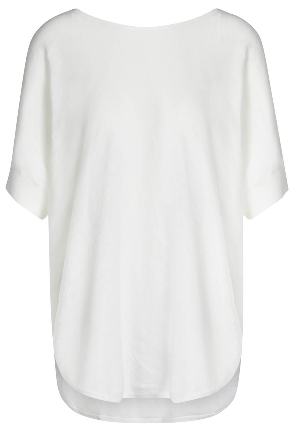 Off White Boxy Shape Top