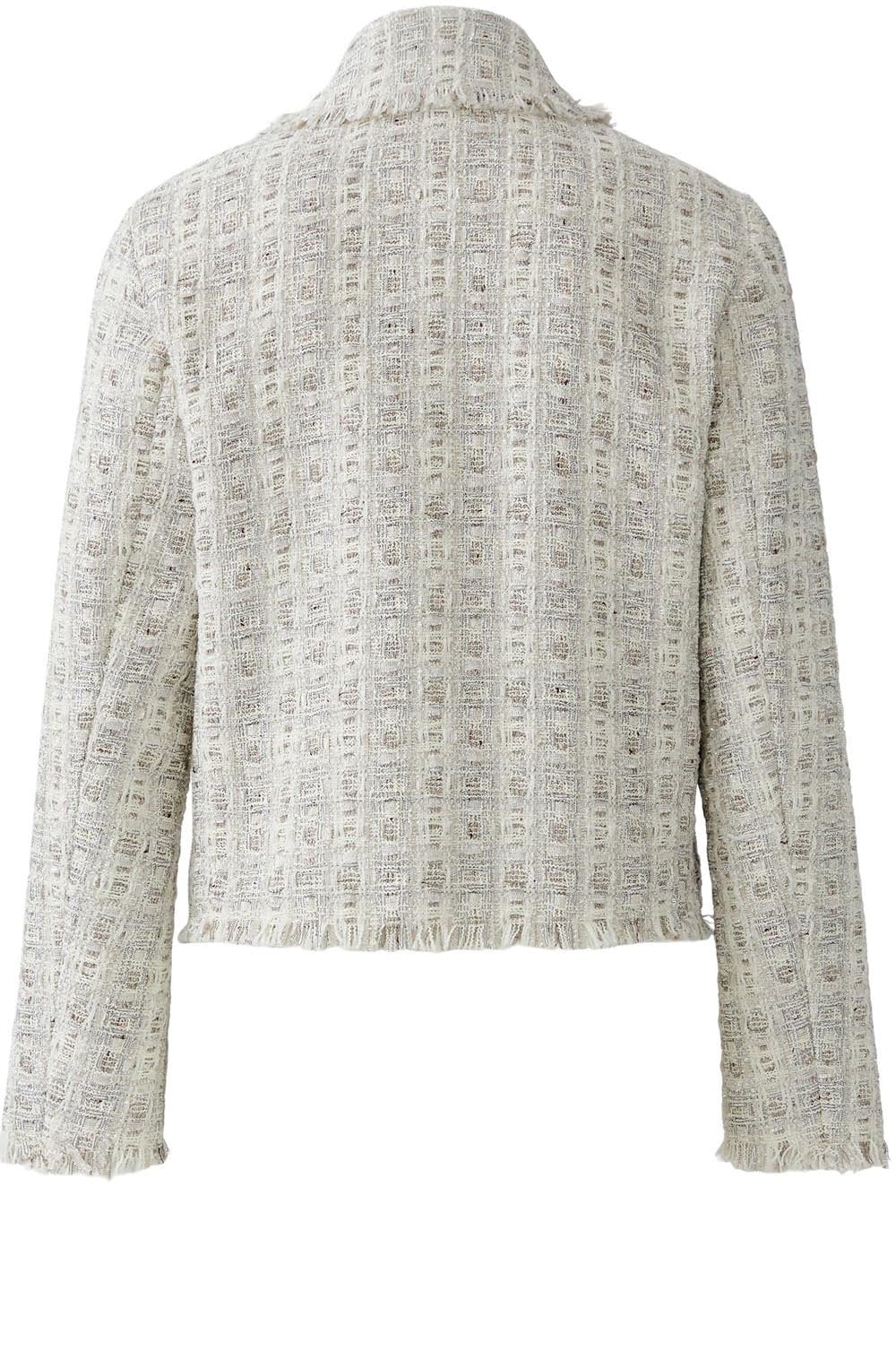 Off White Brown French Style Boucle Jacket