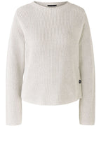 Off White Button Detailed Cotton Jumper