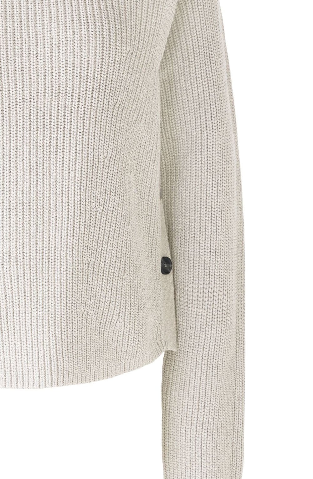 Off White Button Detailed Cotton Jumper