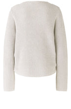 Off White Button Detailed Cotton Jumper
