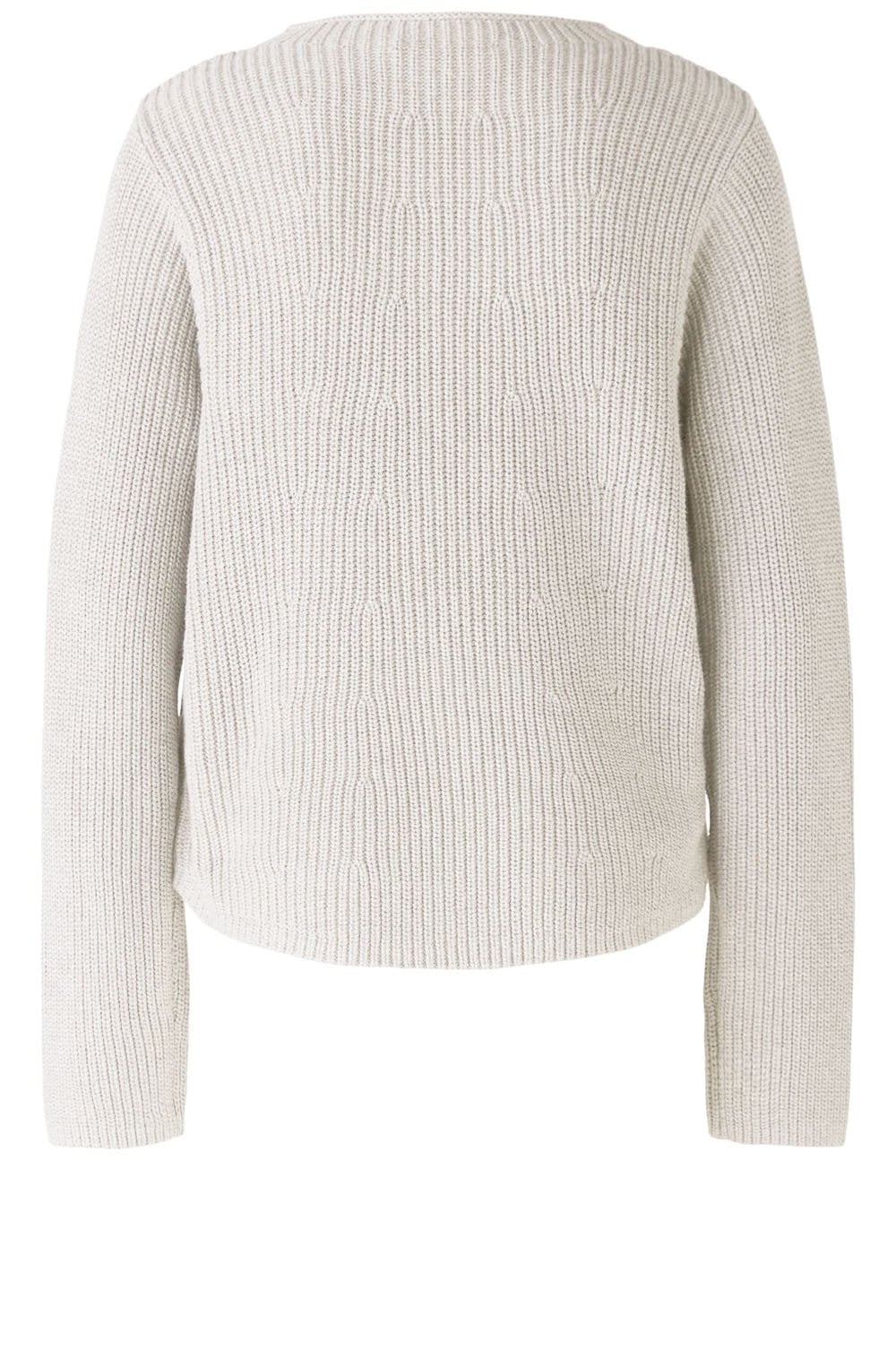 Off White Button Detailed Cotton Jumper