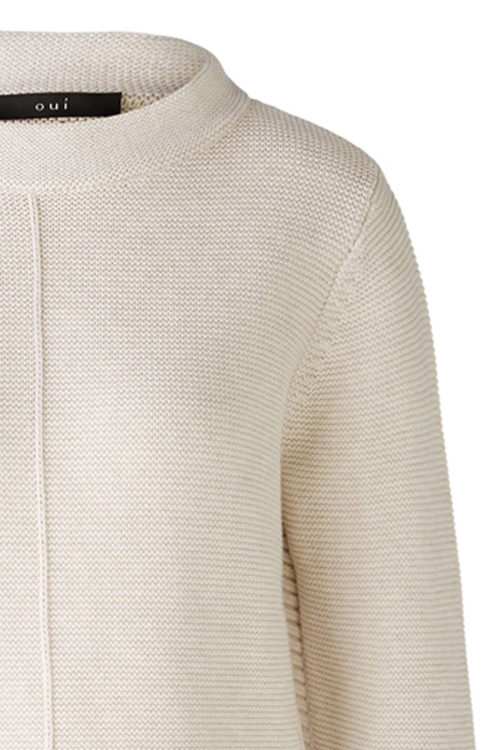 Off White Camel Contrast Knit Jumper
