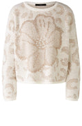 Off White Camel Flower Box Jumper