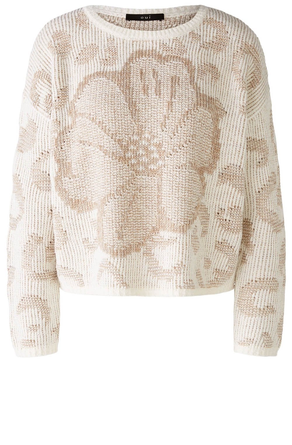 Off White Camel Flower Box Jumper