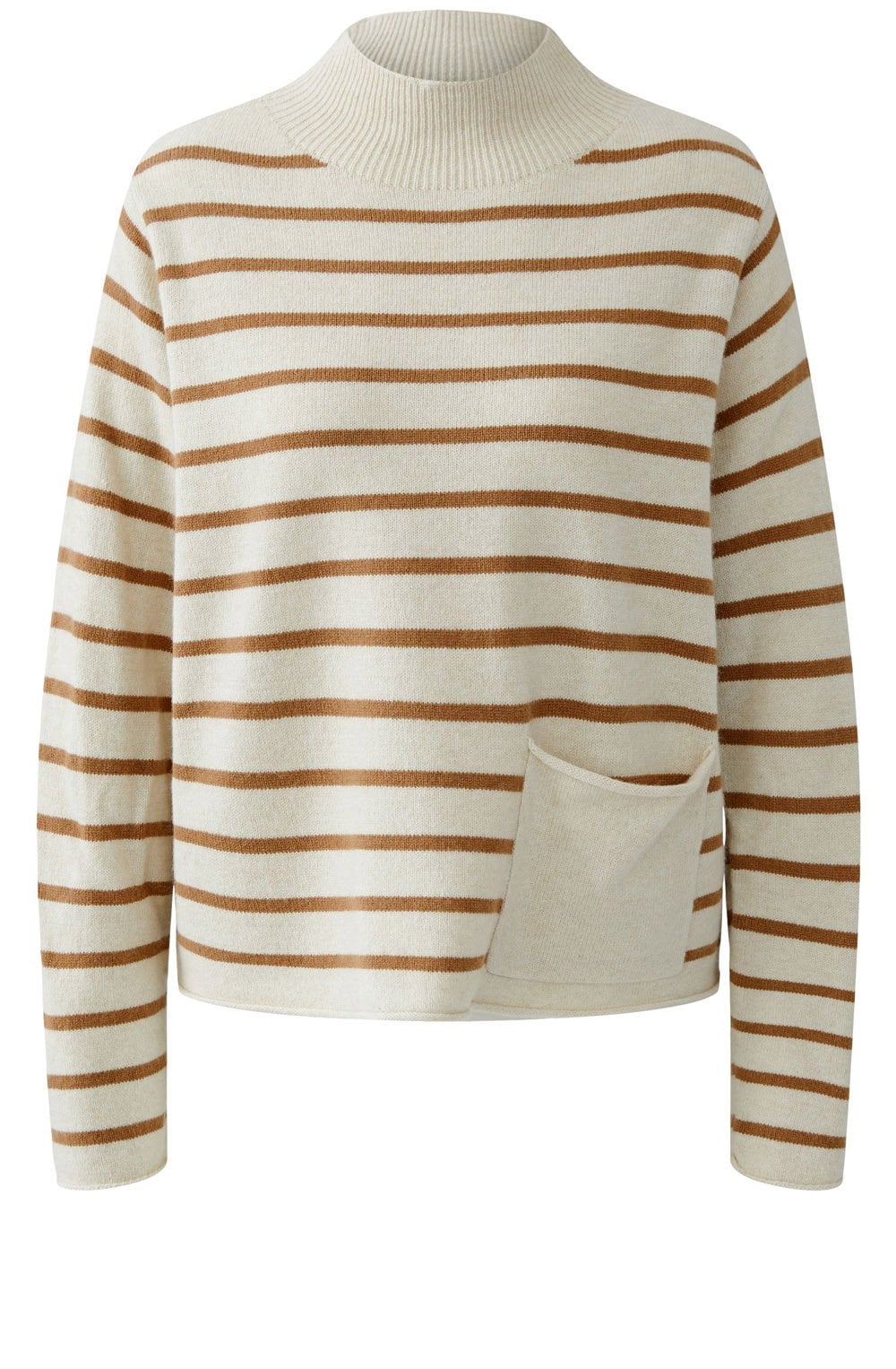 Off White Camel Striped Jumper
