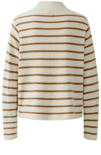 Off White Camel Striped Jumper