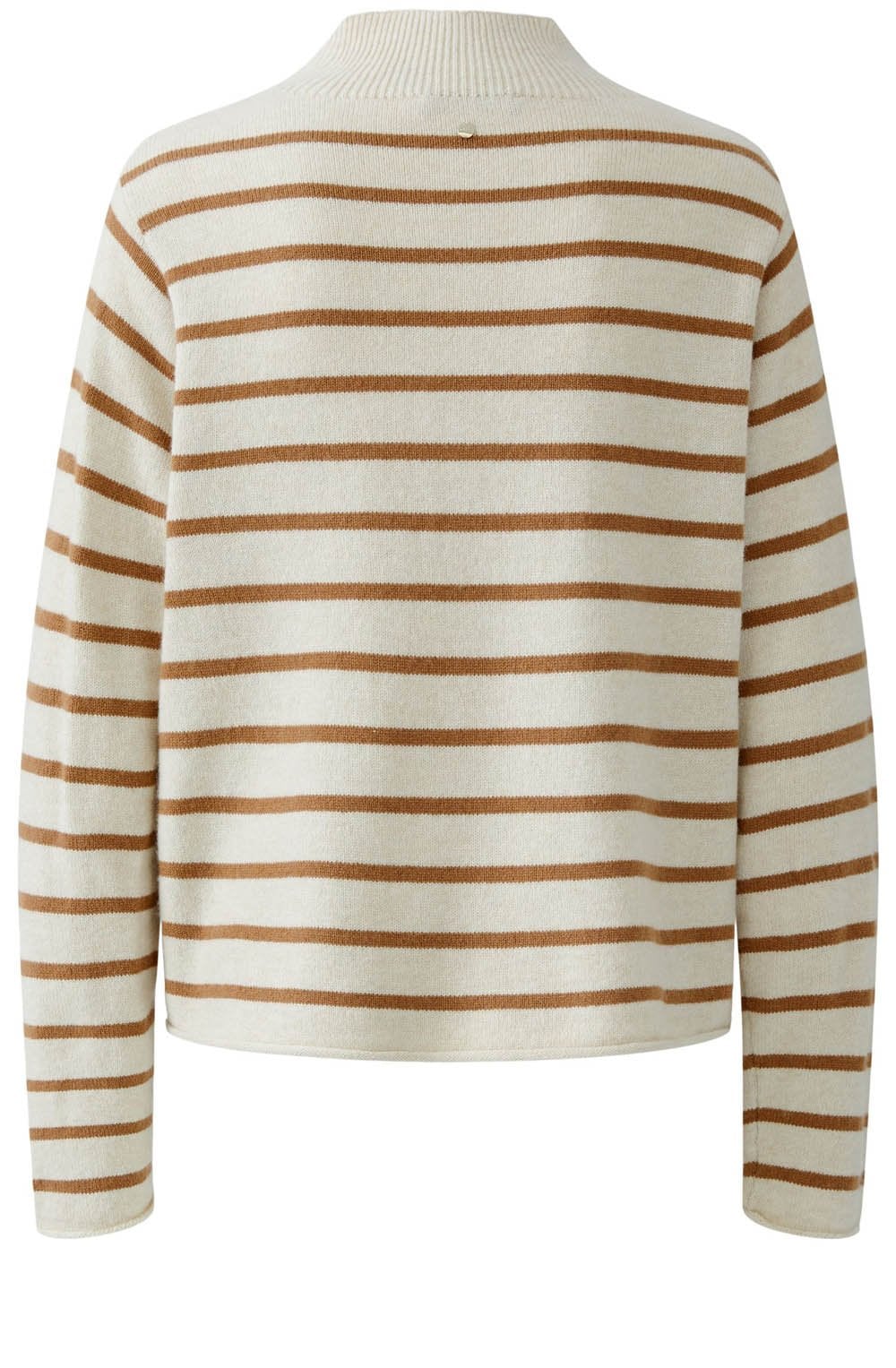 Off White Camel Striped Jumper