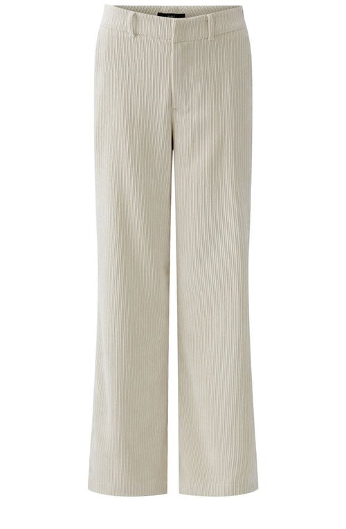 Off White Corduroy Wide Leg Trousers