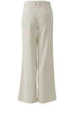 Off White Corduroy Wide Leg Trousers