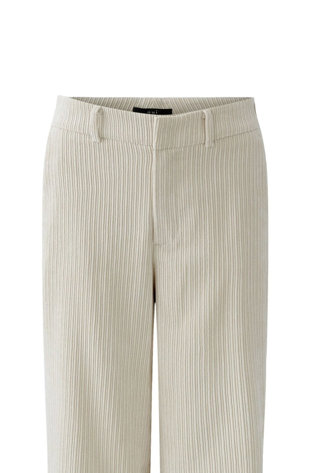 Off White Corduroy Wide Leg Trousers
