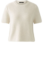 Off White Cotton Purl Knit Pullover