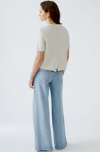Off White Cotton Purl Knit Pullover