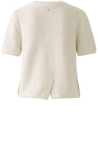 Off White Cotton Purl Knit Pullover