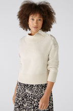 Off White Decorative Button Jumper