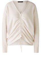 Off White Drawstring Front Jumper
