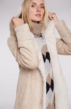 Off White Faux Fur Detailed Coat