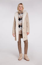 Off White Faux Fur Detailed Coat