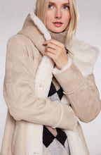 Off White Faux Fur Detailed Coat