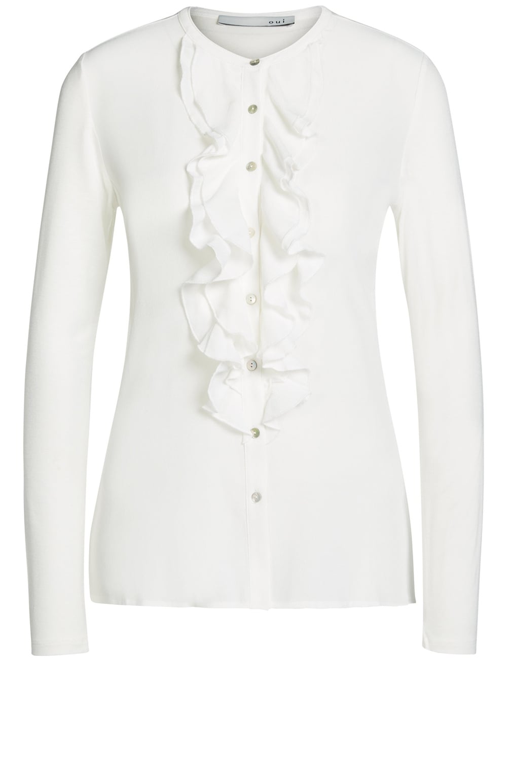 Off White Frilled Front Top