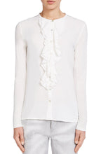 Off White Frilled Front Top