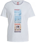 Off White Front Design T Shirt