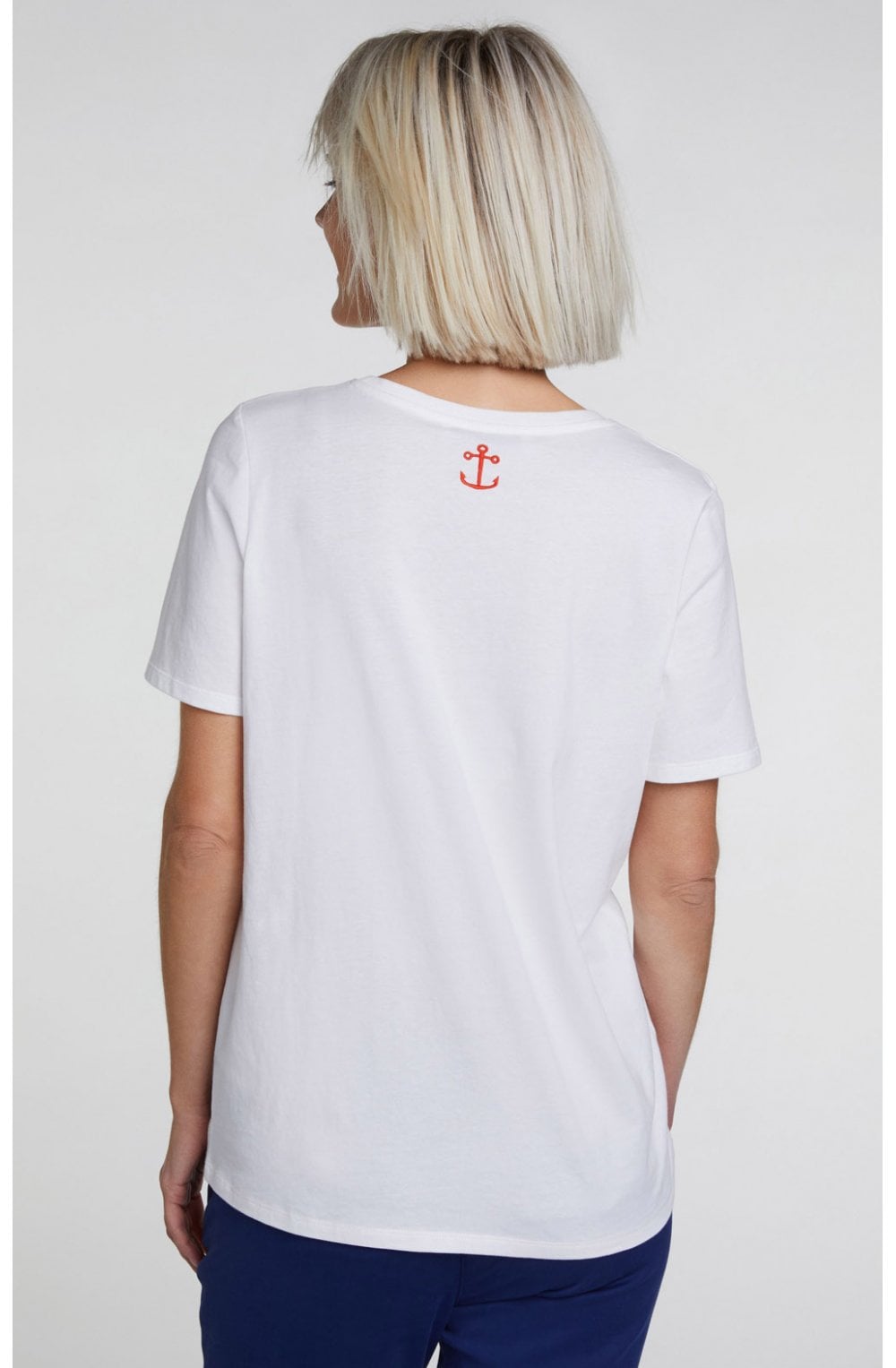 Off White Front Design T Shirt