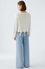 Off White Geometric Tasselled Jumper