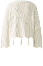 Off White Geometric Tasselled Jumper
