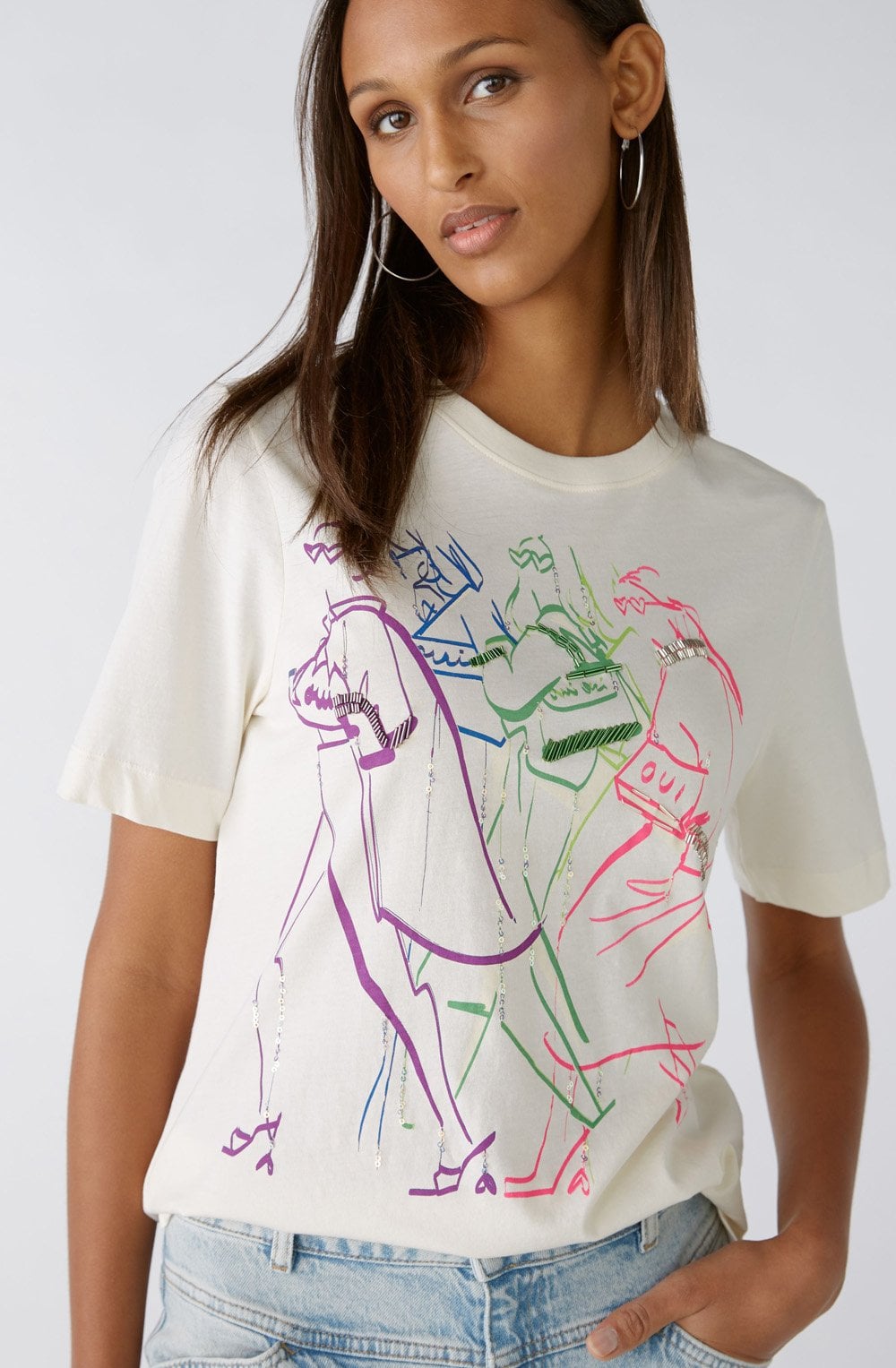 Off White Hand Decorated Catwalk T shirt