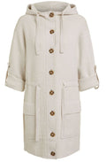 Off White Hooded Knit Coat