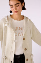 Off White Hooded Knit Coat
