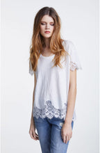 Off White Lace Detailed T Shirt