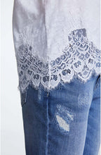Off White Lace Detailed T Shirt