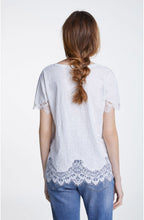 Off White Lace Detailed T Shirt