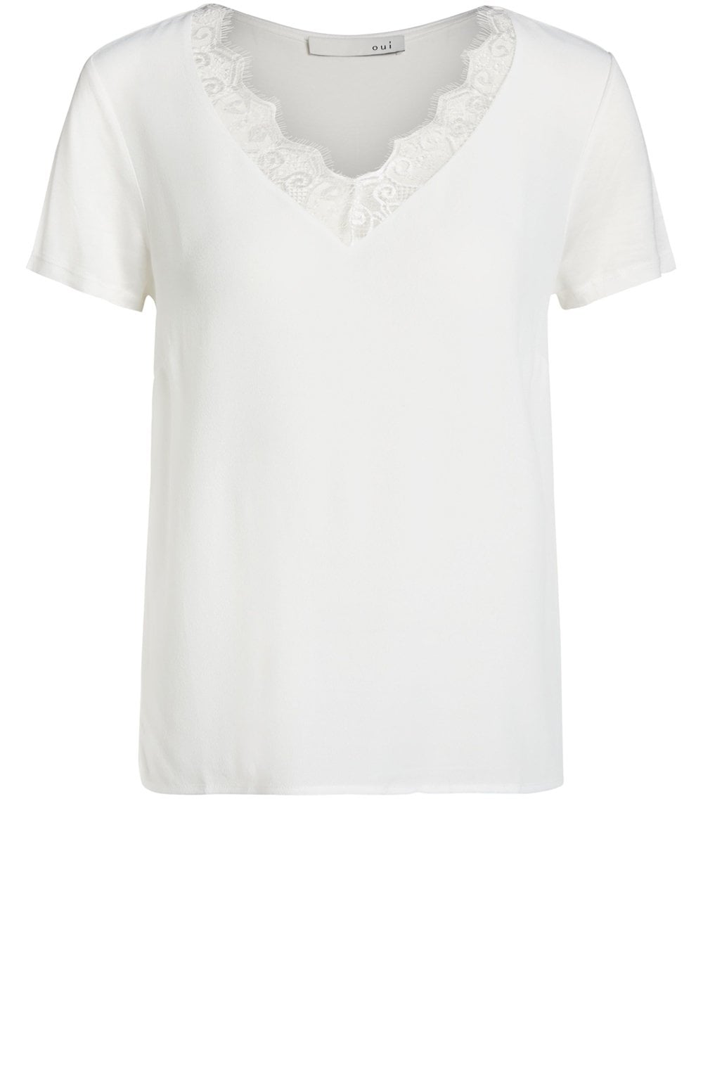 Off White Lace Detailed Top