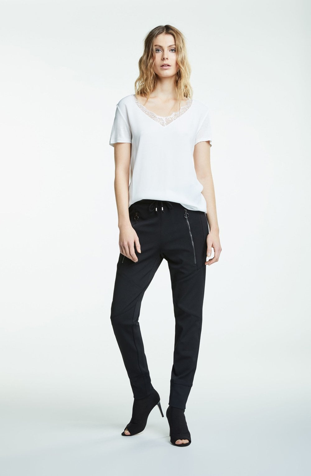 Off White Lace Detailed Top