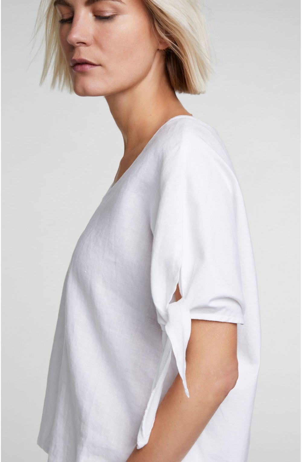 Off White Linen Blouse