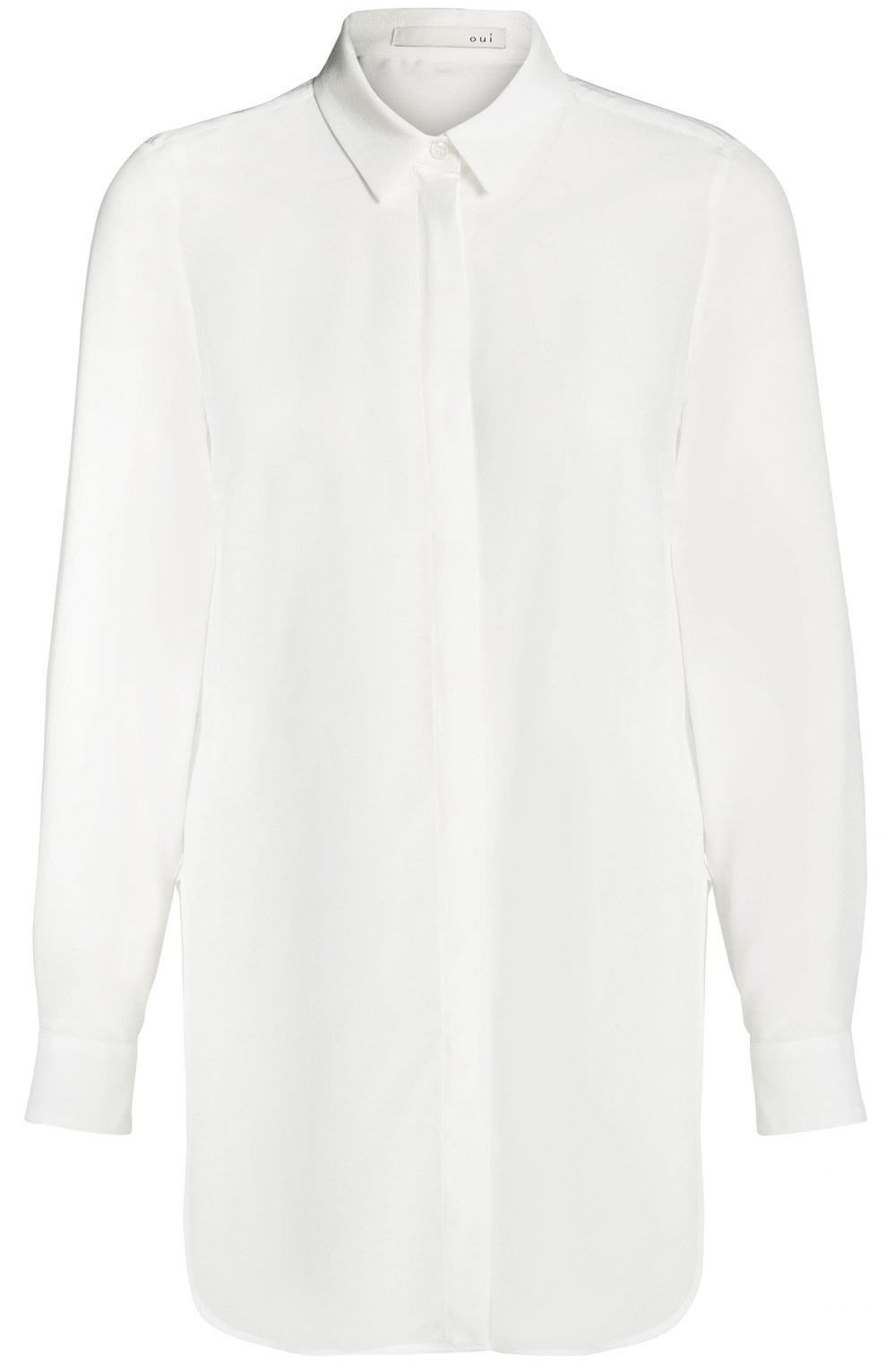 Off White Long Line Blouse
