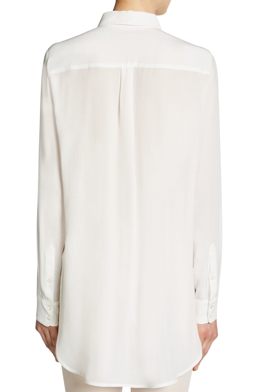 Off White Long Line Blouse