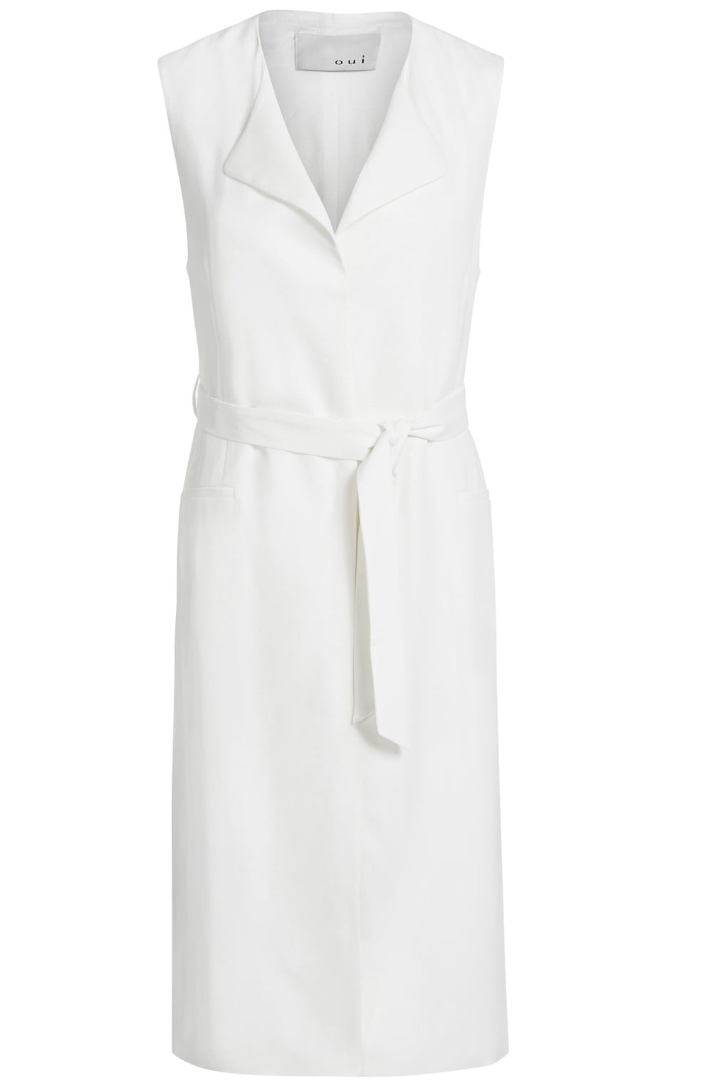Off White Long Line Waistcoat